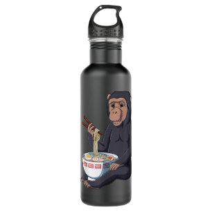 Funny Monkey Japanisch Kawaii Ramen Chimpanzee Edelstahlflasche