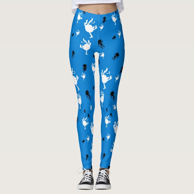 Funny Monkey Leggings - Spielvolles Primat Print Y (Vorderseite)