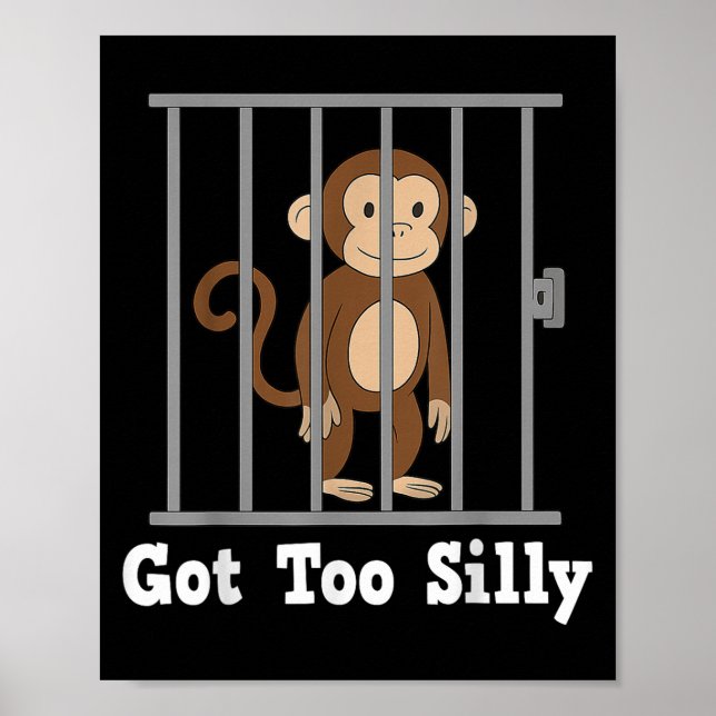 Funny Monkey Meme Got zu Albernen Spaß Männer Frau Poster (Vorne)