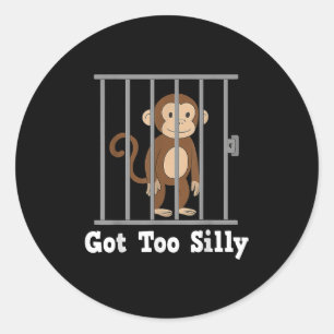 Funny Monkey Meme Got zu Albernen Spaß Männer Frau Runder Aufkleber