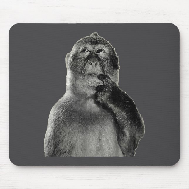 Funny Monkey Meme With Retro Odore Humor Art Style Mousepad (Vorne)
