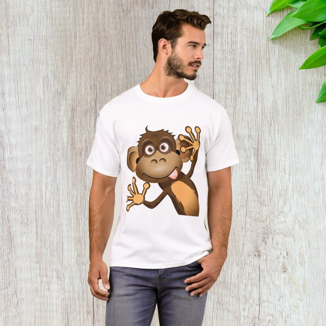 Funny Monkey Mens T - Shirt (Von Creator hochgeladen)