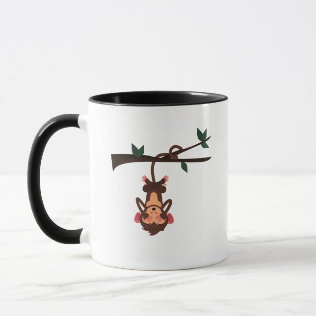 Funny Monkey Muster Kaffeekuchen Tasse (Links)