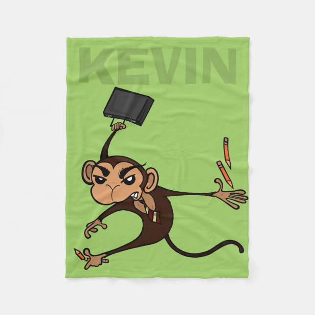 FUNNY MONKEY PERSONALISIERT FLEECE BLANKET (Vorderseite)