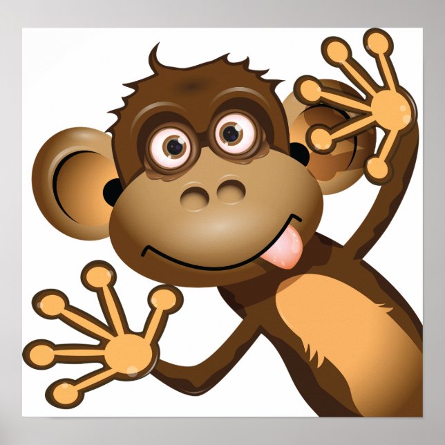 Funny Monkey Poster (Vorne)