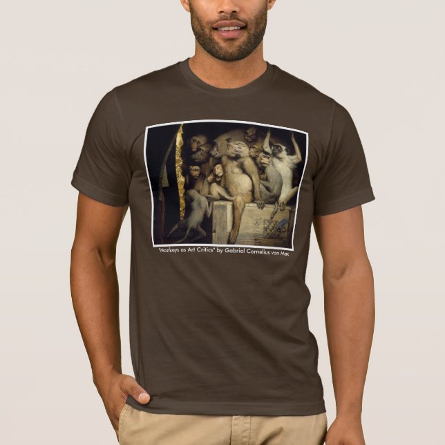 Funny Monkey Shirt: Affen als Kunstkritiker T-Shirt (Vorderseite)