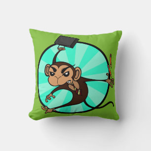 FUNNY MONKEY SQUARE THROW PILLOW KISSEN
