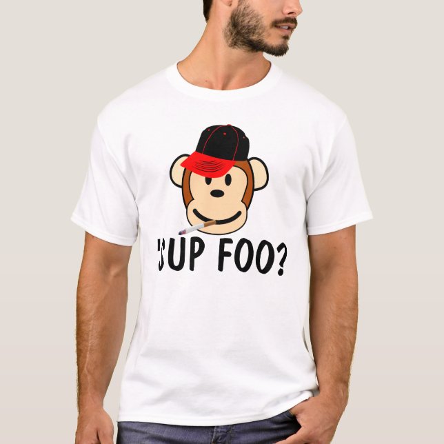 Funny Monkey T - Shirt, 'sup foo? T-Shirt (Vorderseite)
