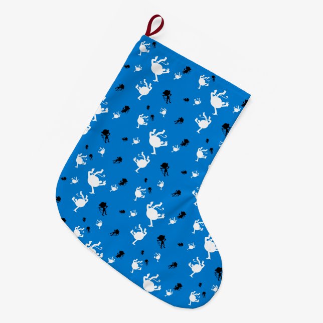 Funny Monkey Weihnachts-Strumpf Wrapping Paper Großer Weihnachtsstrumpf (Vorderansicht (hängend))