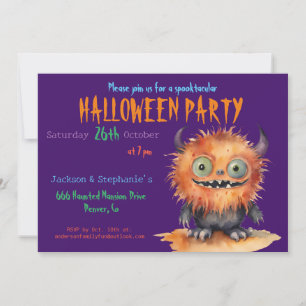 Funny Monster Bash Halloween-Party Einladung