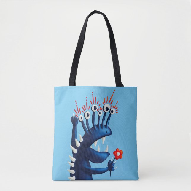 Funny Monster Blumen Blue Kids (Vorderseite)