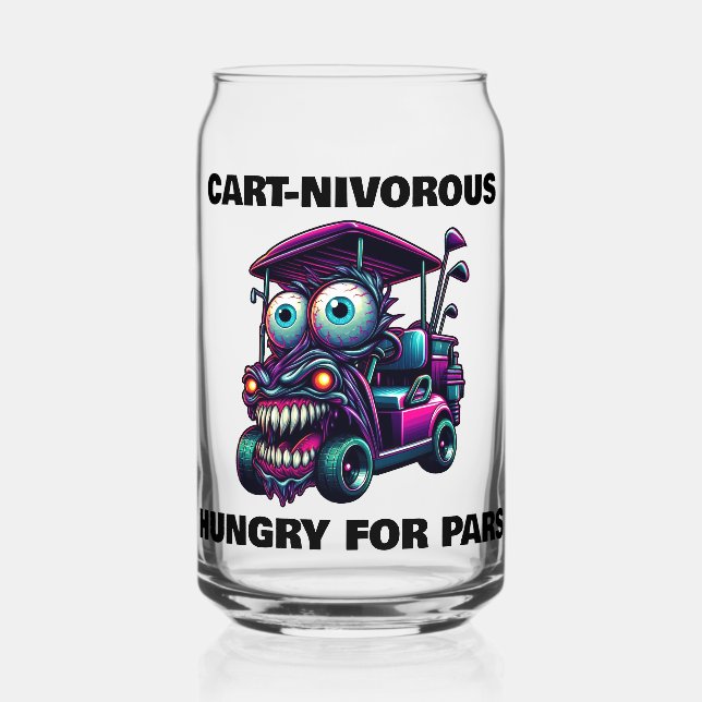 Funny Monster Golf Cart Geschenk Sport Fans Dosenglas (Rückseite)