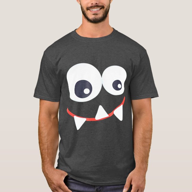 Funny Monster Halloween  Monster Face T-Shirt (Vorderseite)