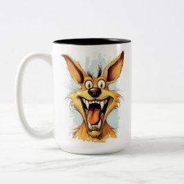 Funny Monster Hund: Bone Gnasher Zweifarbige Tasse