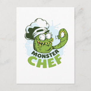 Funny Monster Koch Kraken Octpous Monster Custom Postkarte