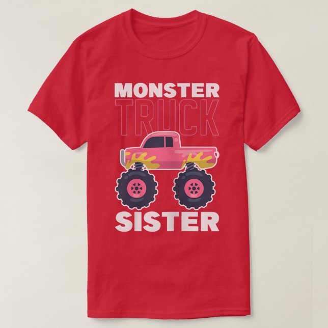 Funny Monster Truck Schwester 579 T-Shirt (Design vorne)