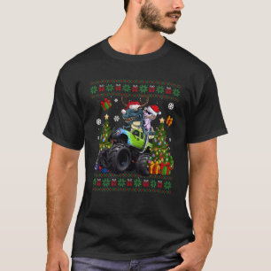 Funny Monster Truck Unicorn Weihnachtsmannmütze Ug T-Shirt