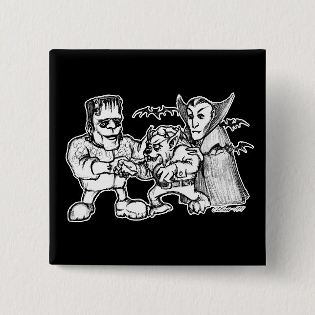 Funny Monsters Button (Vorderseite)