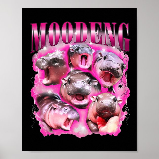 Funny Moo-deng Ba Poster (Vorne)