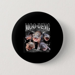 Funny Moo-deng Baby Pygmy Hippo Niedlicher Zoo für Button