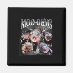 Funny Moo-deng Baby Pygmy Hippo Niedlicher Zoo für Magnet