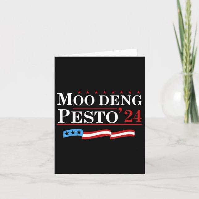 Funny Moo Deng Pesto 24 Penguin Ba Karte (Vorderseite)