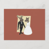 Funny Moose Wedding Cartoon