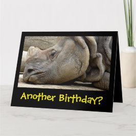 Funny Mopey gegenüber Rhino Alte Geburtstagskarte Karte