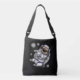 Funny Mops Dog Astronaut Kosmischer Haustier Tragetaschen Mit Langen Trägern