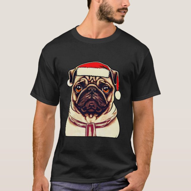 Funny Mops Dog Liebhaber Xmas Weihnachten 2022 T-Shirt (Vorderseite)