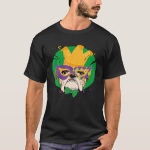 Funny Mops Dog Mardi Gras Zeichnend Cooler Mops Ma T-Shirt