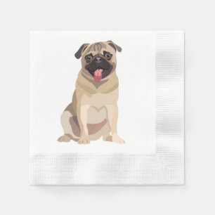 Funny Mops Dog Pet Lover   Geschenk für Lover Serviette