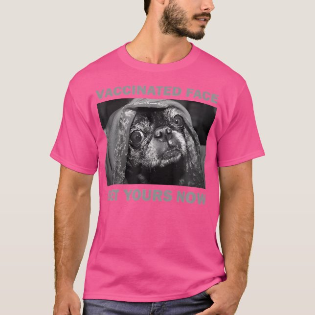Funny Mops geimpft Meme Dog Lover Ärzte Krankensch T-Shirt (Vorderseite)