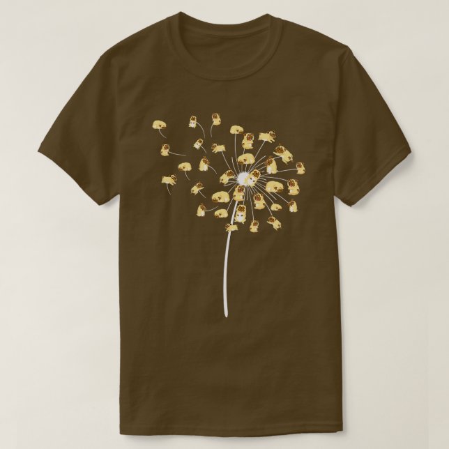 Funny Mops Geschenk für Männer Frauen Coole Blume  T-Shirt (Design vorne)