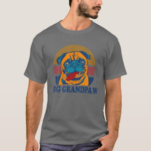 Funny Mops Grandpaw für Hund Vater Großvater Haust T-Shirt