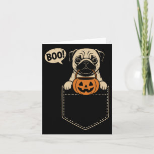 Funny Mops Halloween Niedlicher Mops Dog Pocket Bo Karte