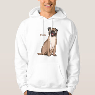 Funny Mops Hund Cartoon Illustration Hoodie