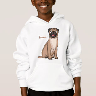 Funny Mops Hund Cartoon Illustration Hoodie
