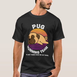 Funny Mops Hund Running Team Sweater Kinder Männer T-Shirt