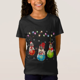 Funny Mops Hund Weihnachtslicht Pajama Merry Pugma T-Shirt