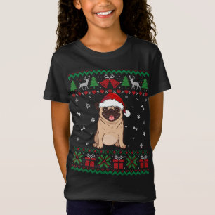 Funny Mops Hund Weihnachtsmannmütze Weihnachten Ug T-Shirt