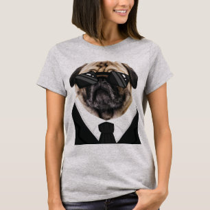 Funny Mops Hunde in Black T-Shirt