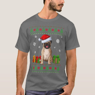 Funny MOPS liebt Niedlichen Mops Weihnachtsmannmüt T-Shirt