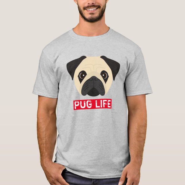 Funny Mops Life T-Shirt (Vorderseite)