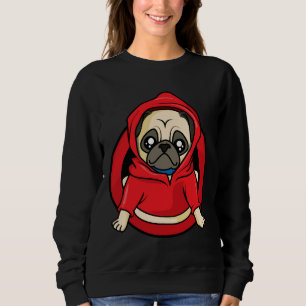 Funny Mops Loaf Niedlich Image Sticker Klassischer Sweatshirt