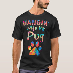 Funny Mops Lover Hangin mit meinem Mops Gemälde T-Shirt