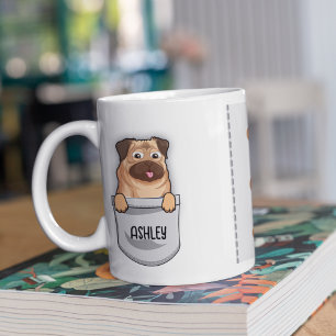 Funny Mops Pet Breed Hund Lover Pocket Welpe Niedl Kaffeetasse