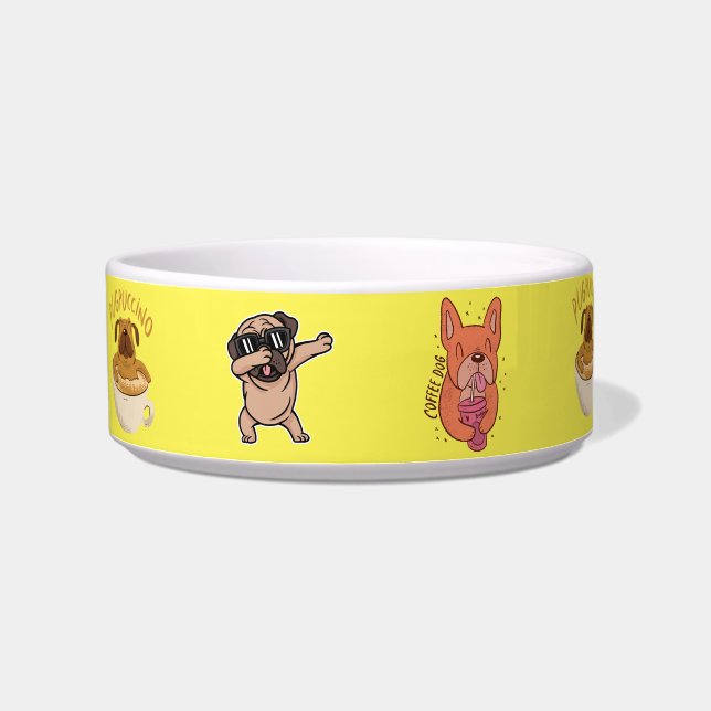 Funny Mops Sonnenbrille Napf (Links)