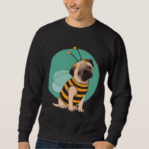 Funny Mops Tragend Halloween Kostüm Bee Classic T- Sweatshirt