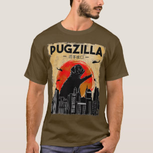 Funny Mops Tshirt Pugzilla Tshirt Funny Dog Mops